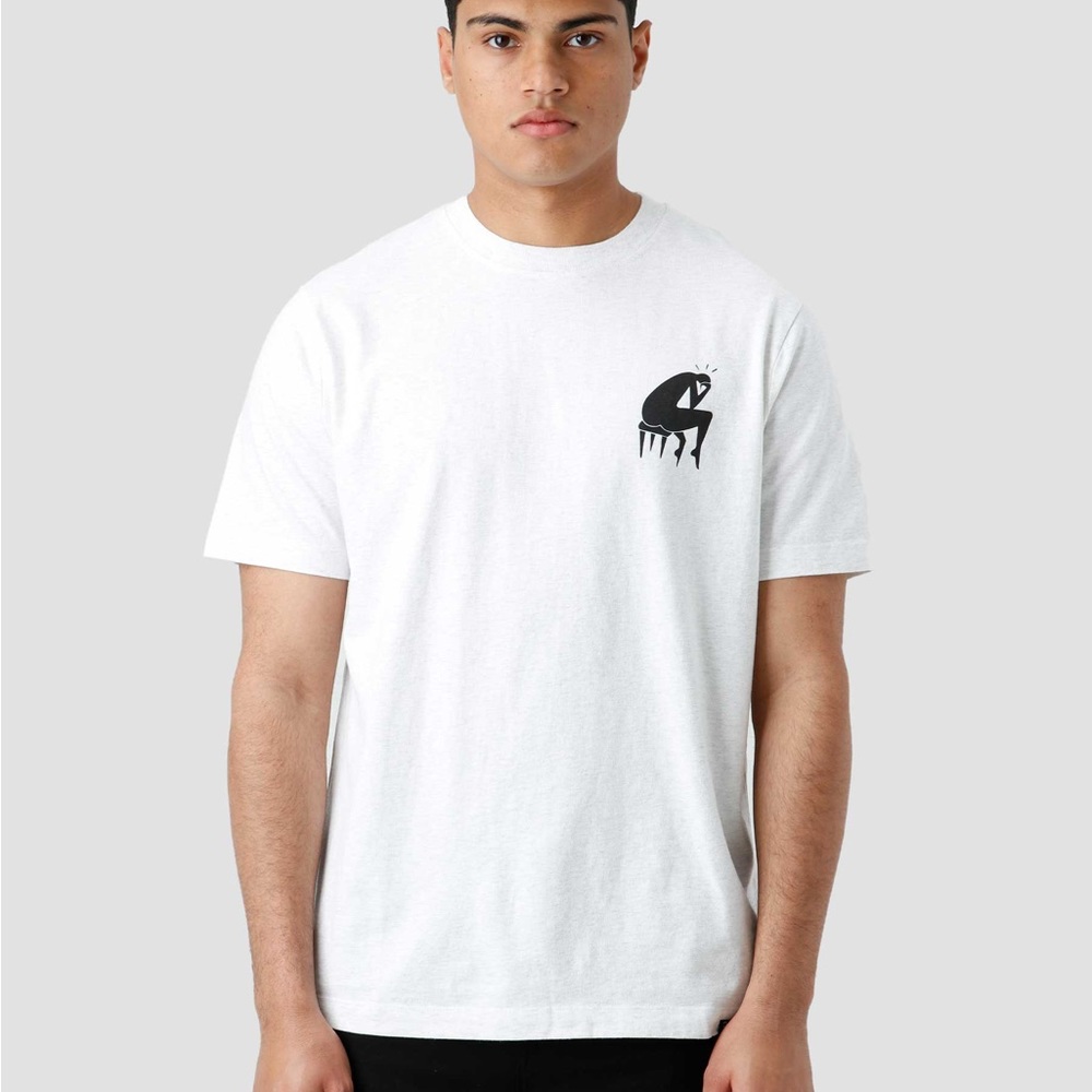 Parra Backwards T-Shirt in Ash Grey